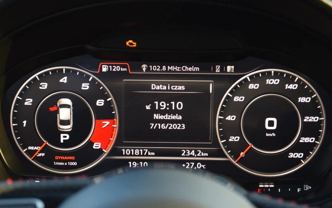 Audi S3 cena 117500 przebieg: 104000, rok produkcji 2017 z Chełm małe 631